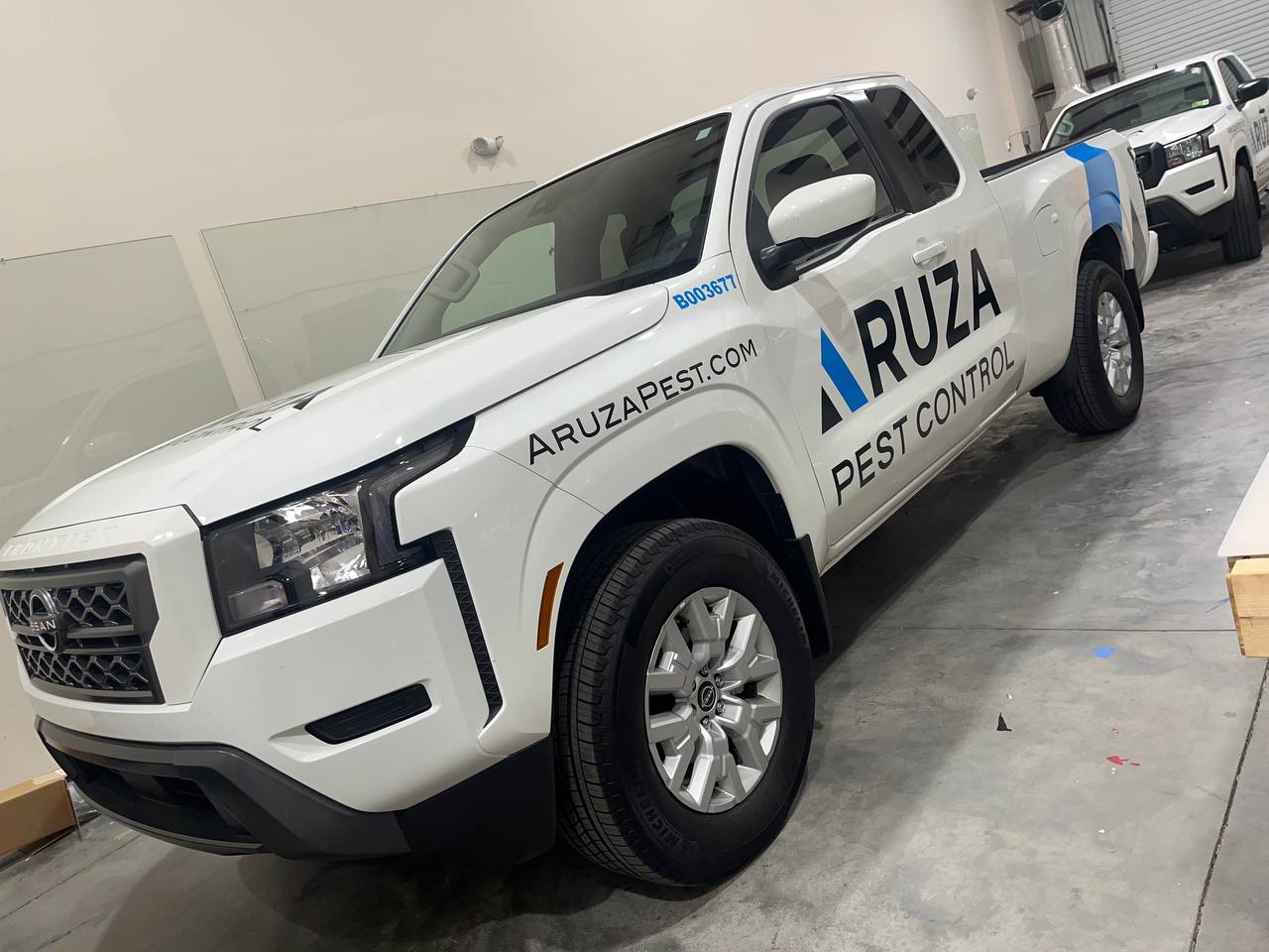 Aruza Pest Control Truck in Shop