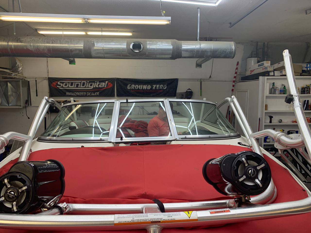 Boat Tower Speakers in Shop